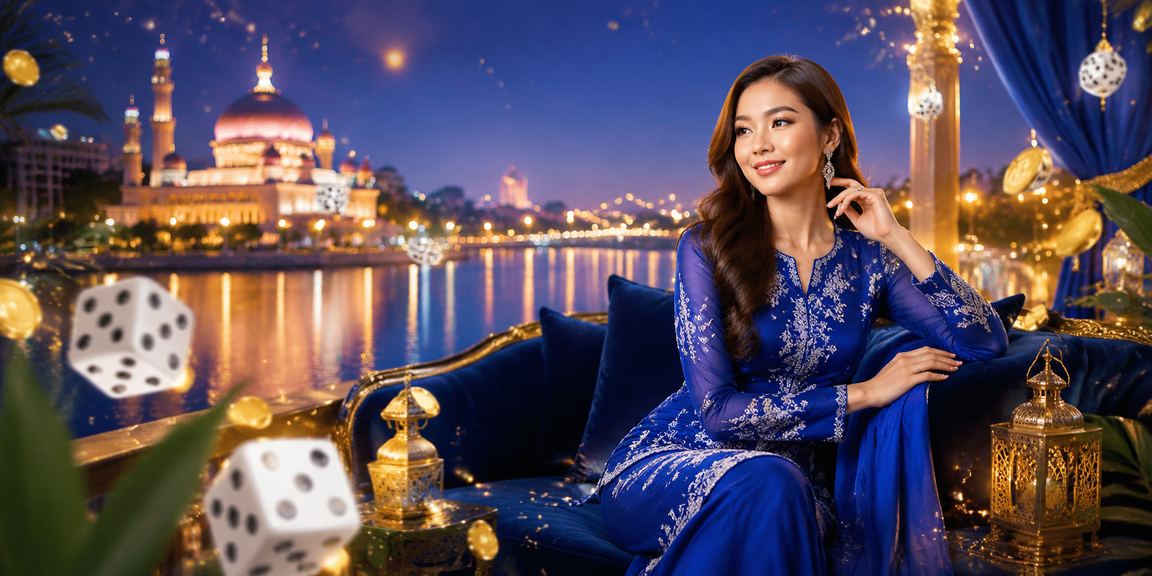 Pemain wanita Malaysia dalam baju kurung menggunakan 525i untuk permainan dalam talian di Putrajaya